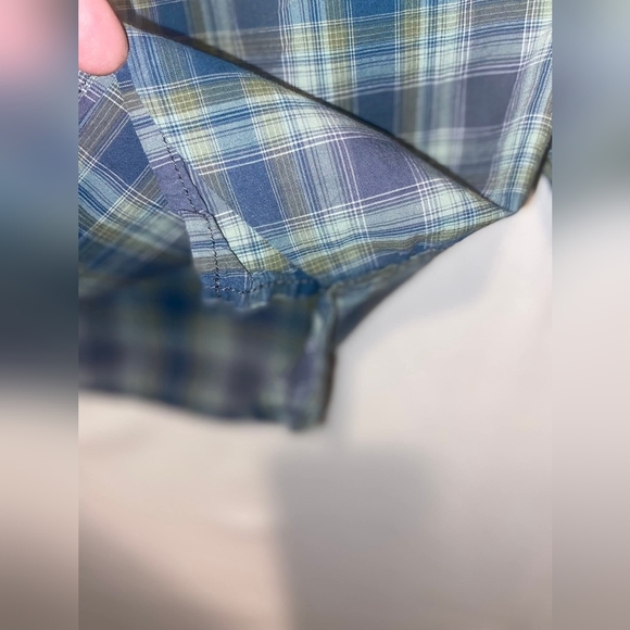 Duluth Trading Co Blue and Green Plaid Button-Down Shirt - Picture 4 of 12